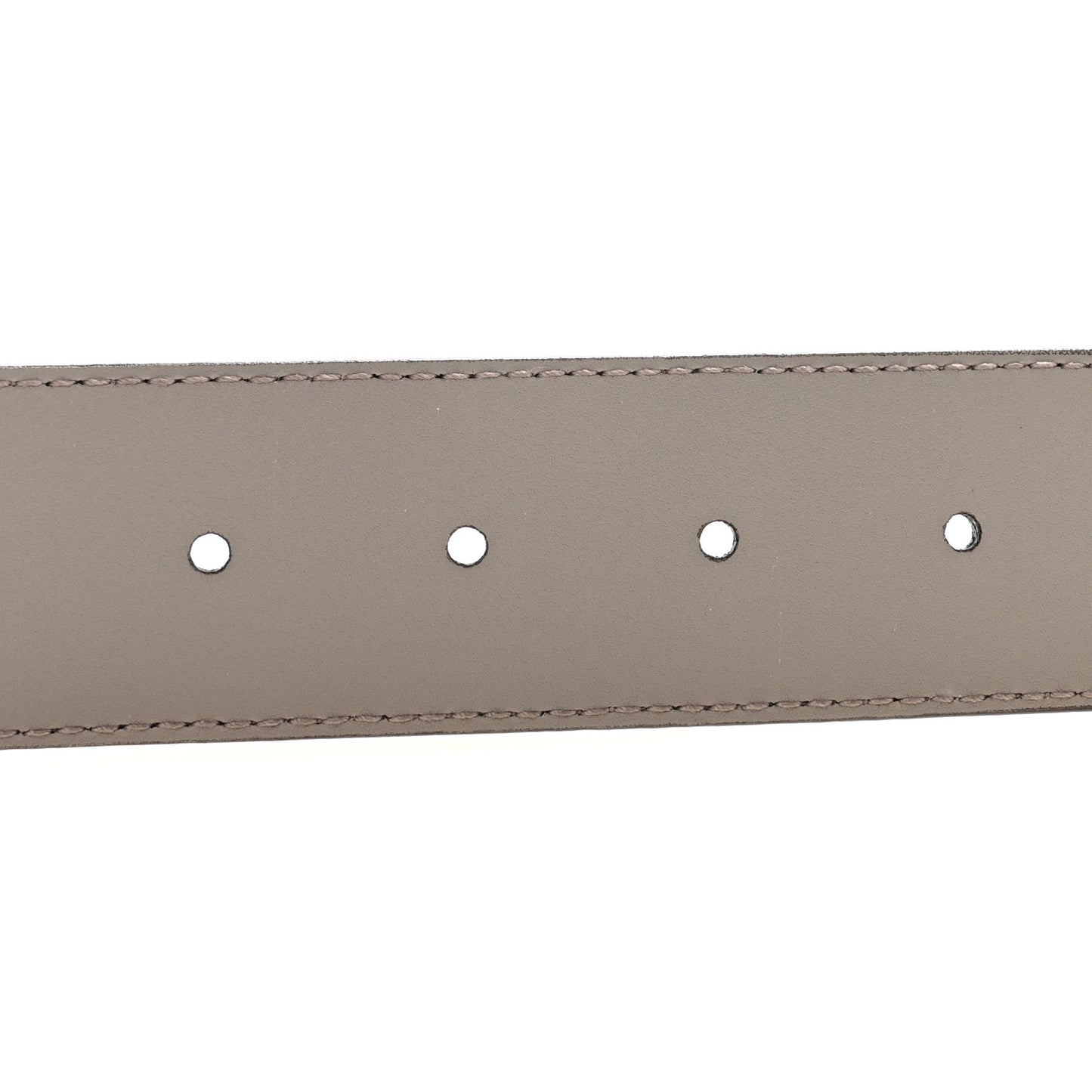 Moon Calfskin Interlocking G 37mm Belt 80 32 Storm Grey