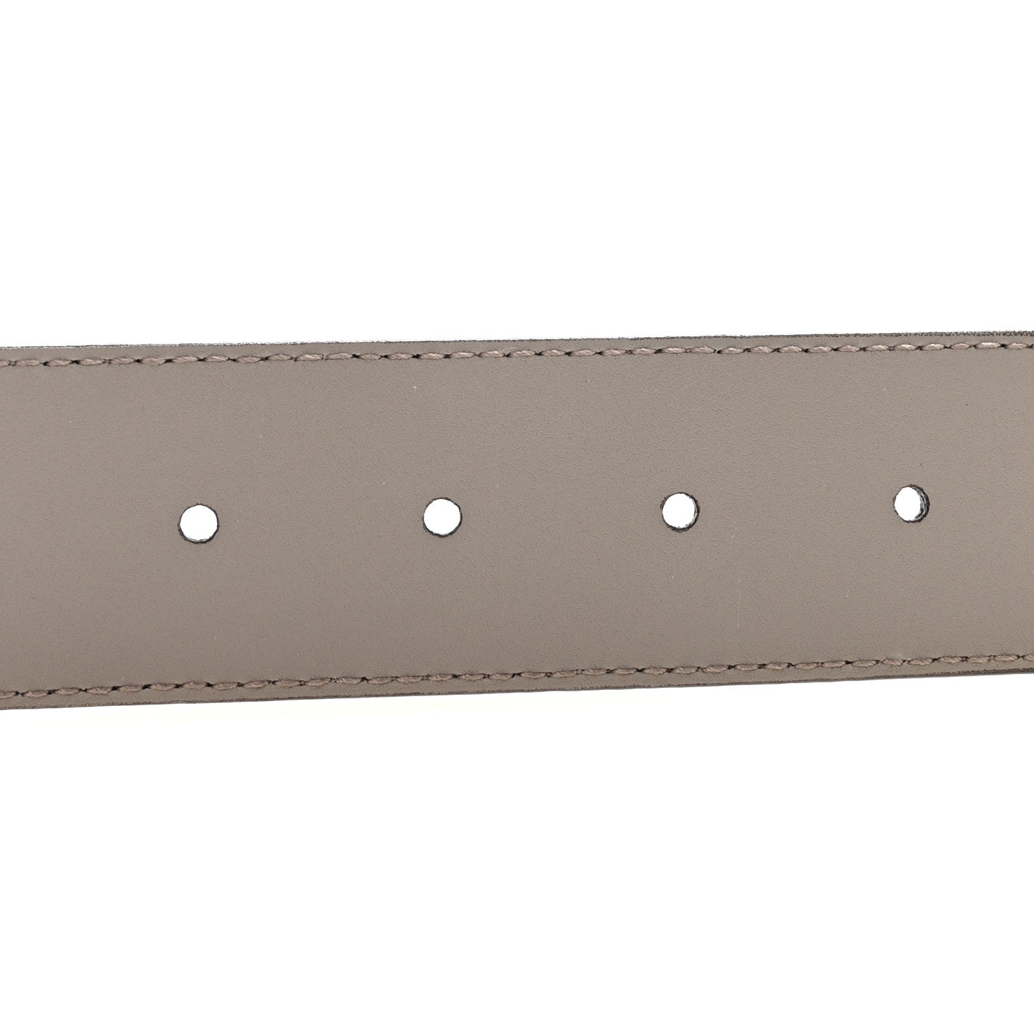 Gucci Moon Calfskin Interlocking G 37mm Belt 80 32 Storm Grey 4 of 5