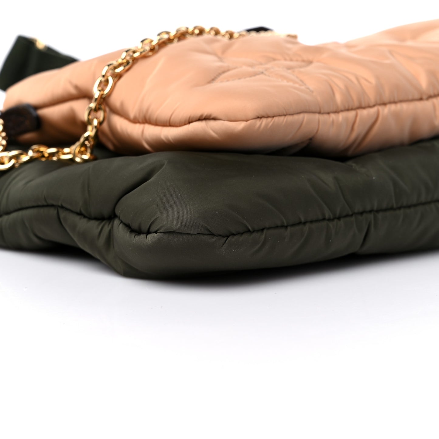 Econyl Monogram Pillow Maxi Multi Pochette Accessories Kaki Beige