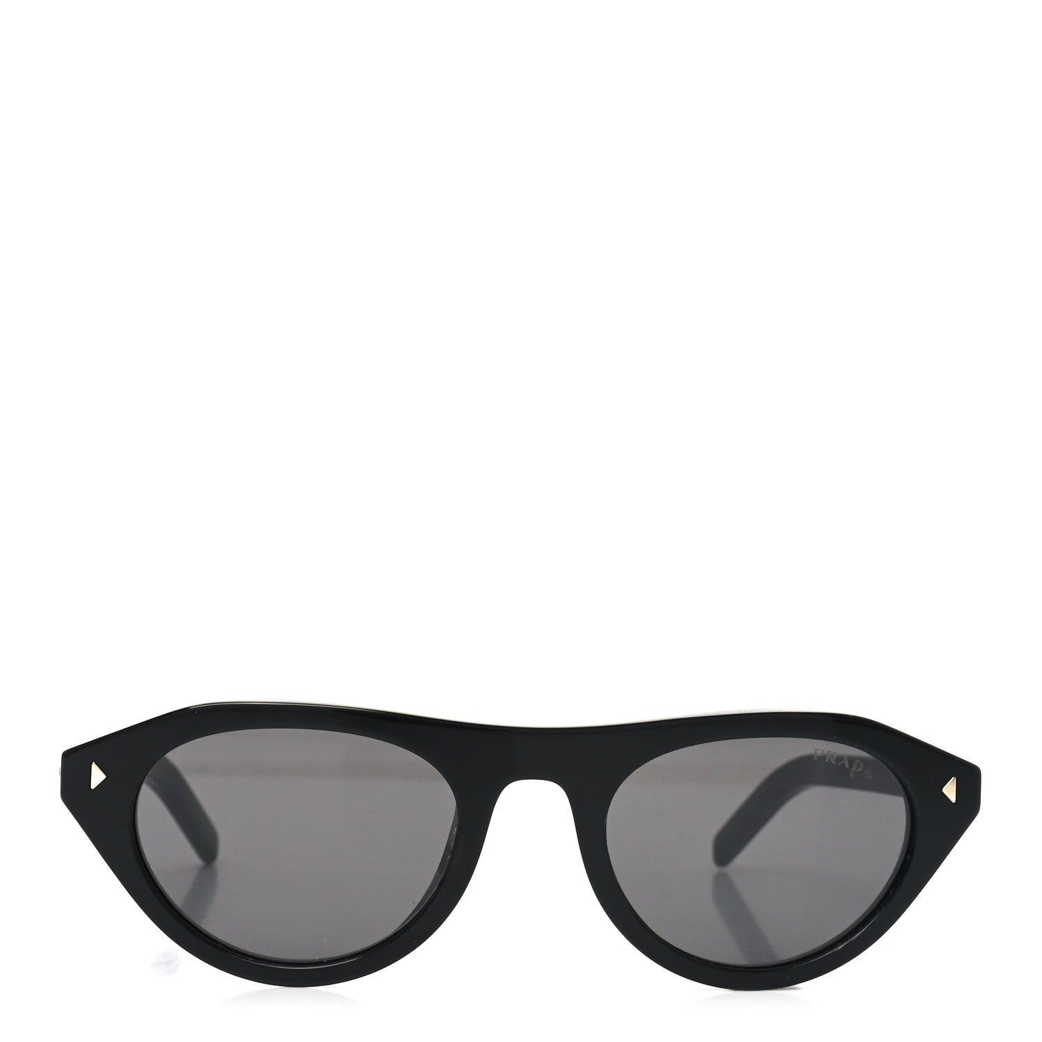 Prada Acetate Iconic Metal Plaque Sunglasses SPR B15 Black 2 of 7