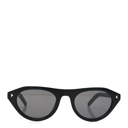 Prada Acetate Iconic Metal Plaque Sunglasses SPR B15 Black 2 of 7
