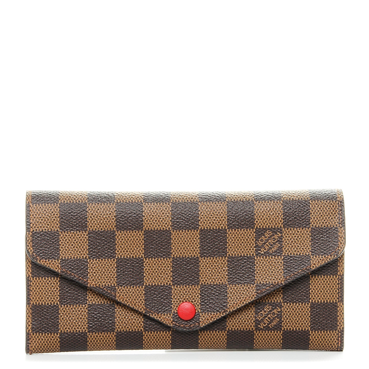 Damier Ebene Josephine Wallet Red