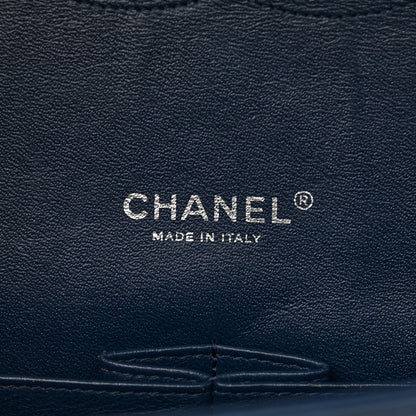 Chanel Patent Quilted Maxi Double Flap Navy 5 of 10