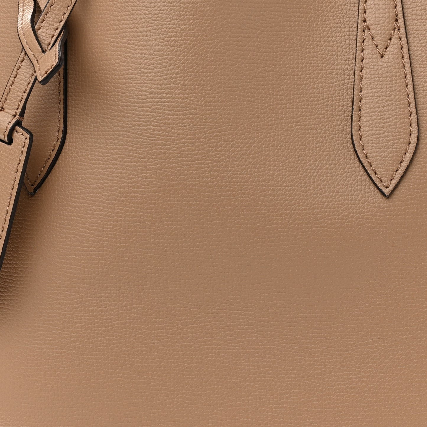 Grainy Calfskin Haymarket Check Medium Reversible Tote Camel