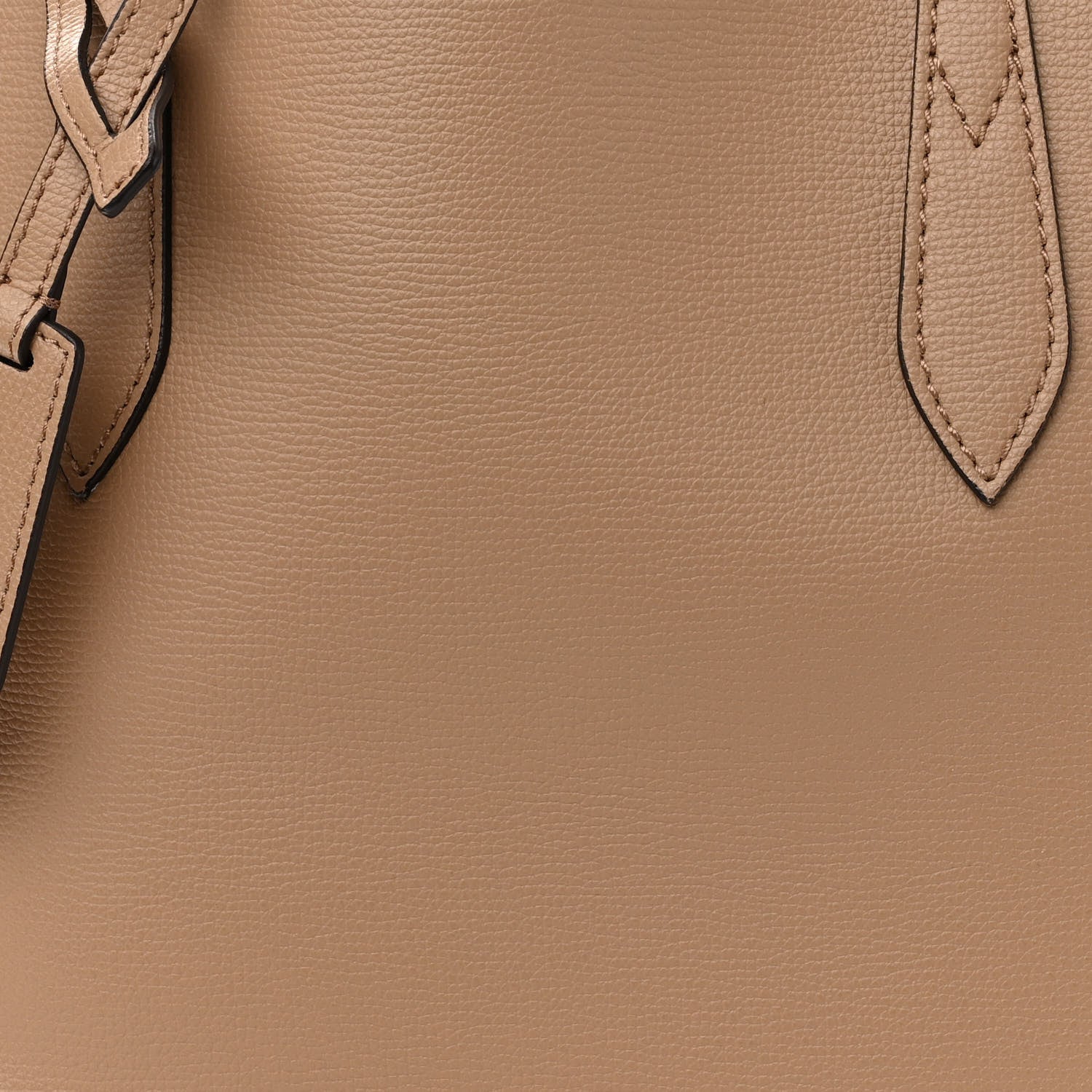 Burberry Grainy Calfskin Haymarket Check Medium Reversible Tote Camel 11 of 16