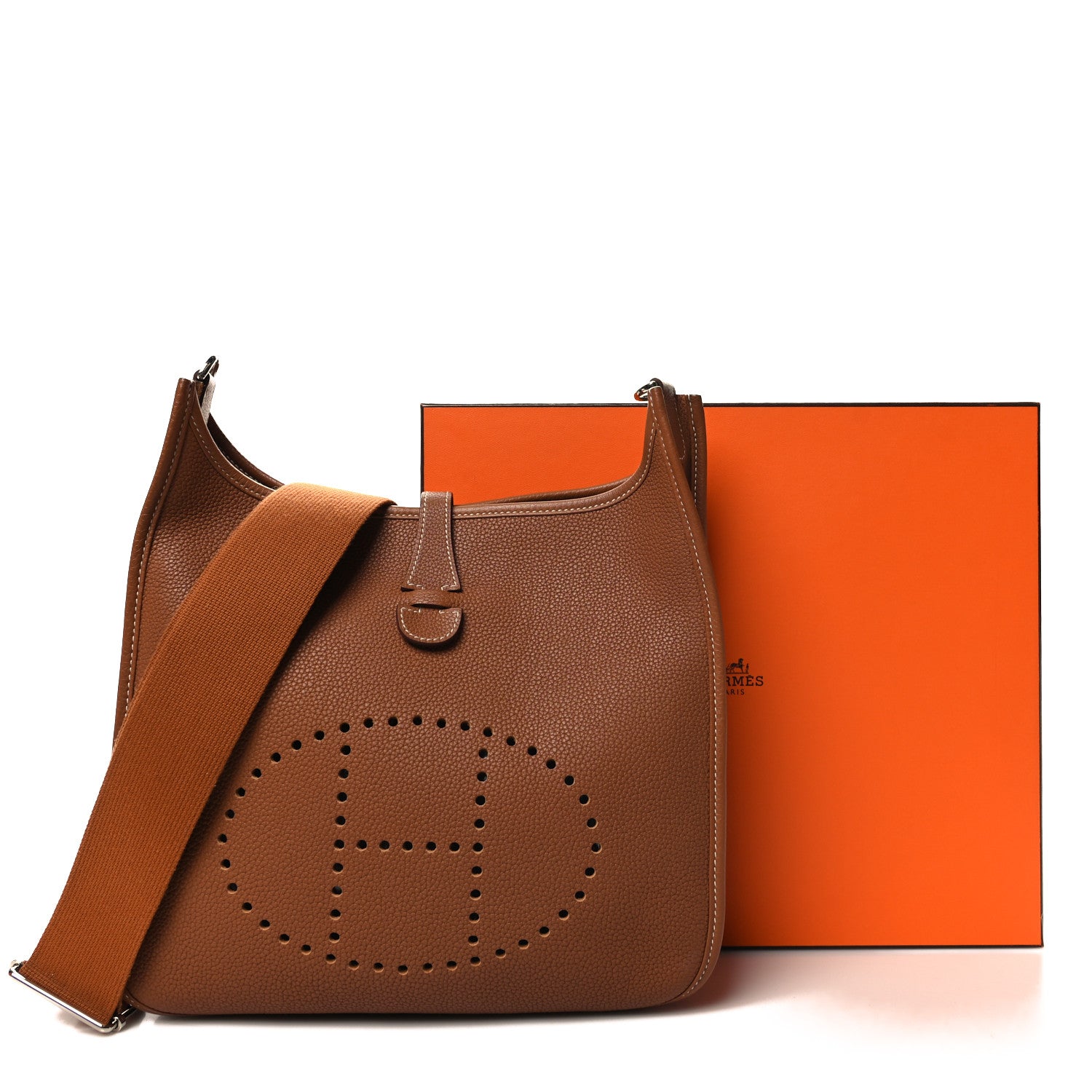 Hermes Taurillon Clemence Evelyne III PM Gold 11 of 11