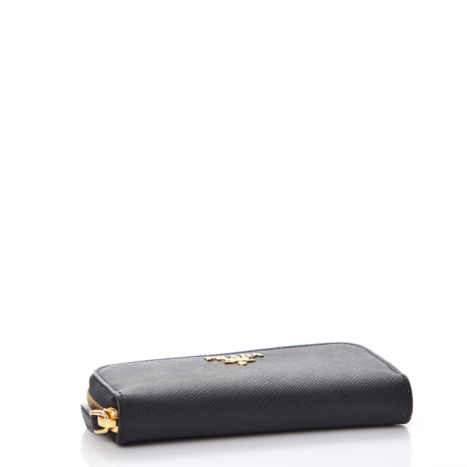 Prada Saffiano Metal Zip Around 6 Key Holder Nero Black 4 of 7