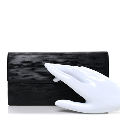 Louis Vuitton Epi Sarah Wallet Black 2 of 7