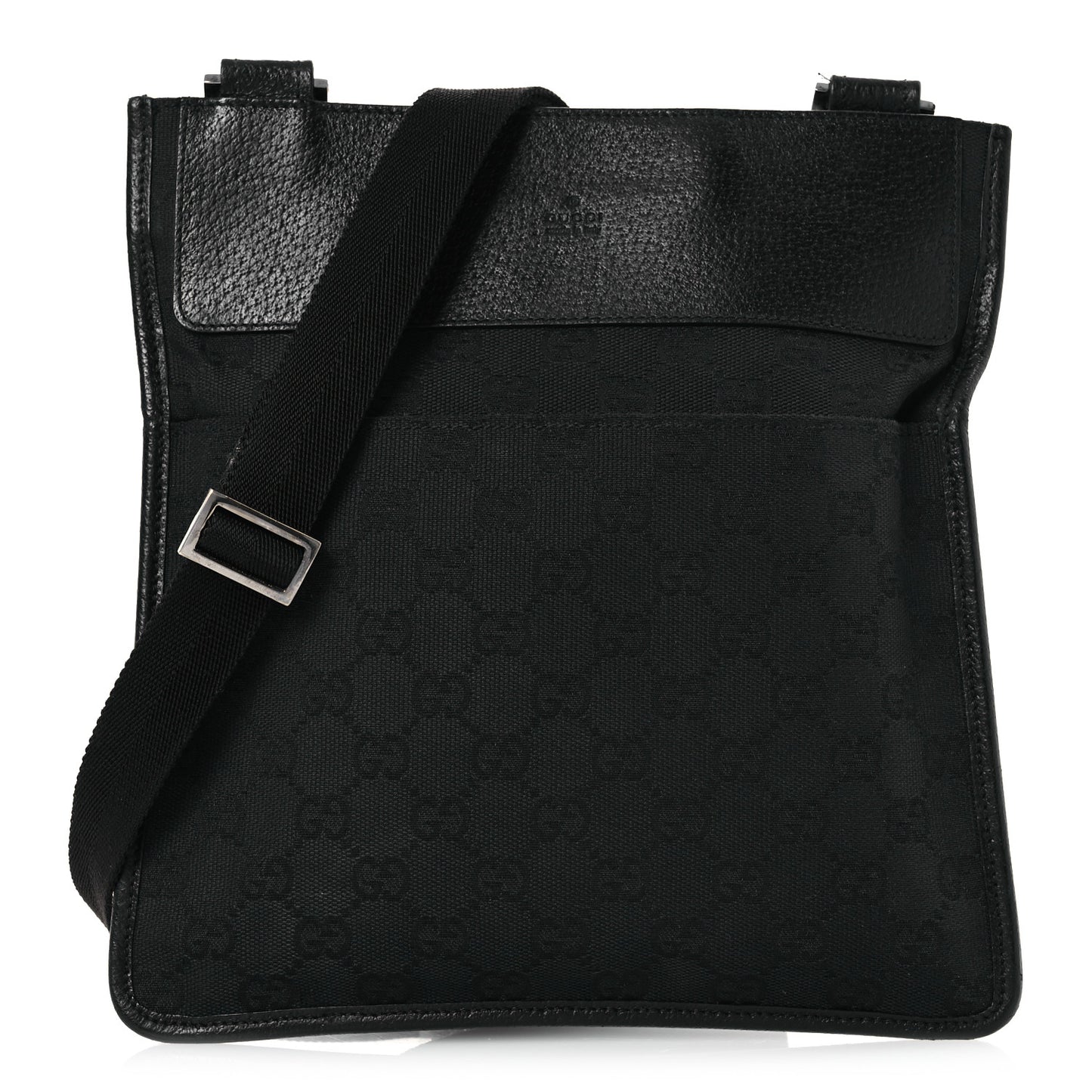 GG Monogram Messenger Crossbody Bag Black