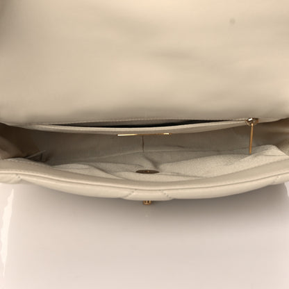 Chanel Lambskin Quilted Medium Chanel 19 Flap Light Beige 9 of 18
