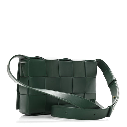 Bottega Veneta Lambskin Maxi Intrecciato Cassette Crossbody Bag Raintree Green 3 of 8