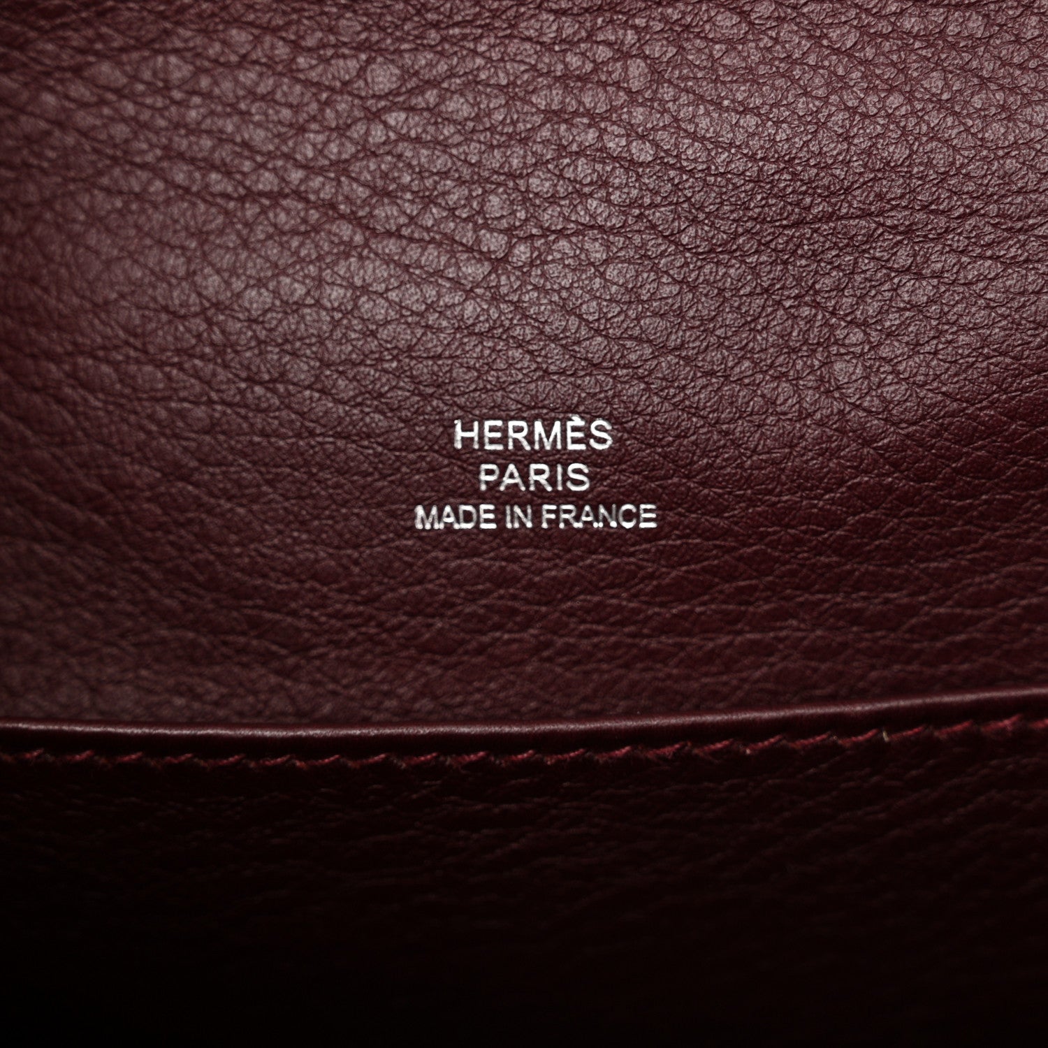Hermes Evergrain Kelly Pochette Clutch Prune 6 of 9