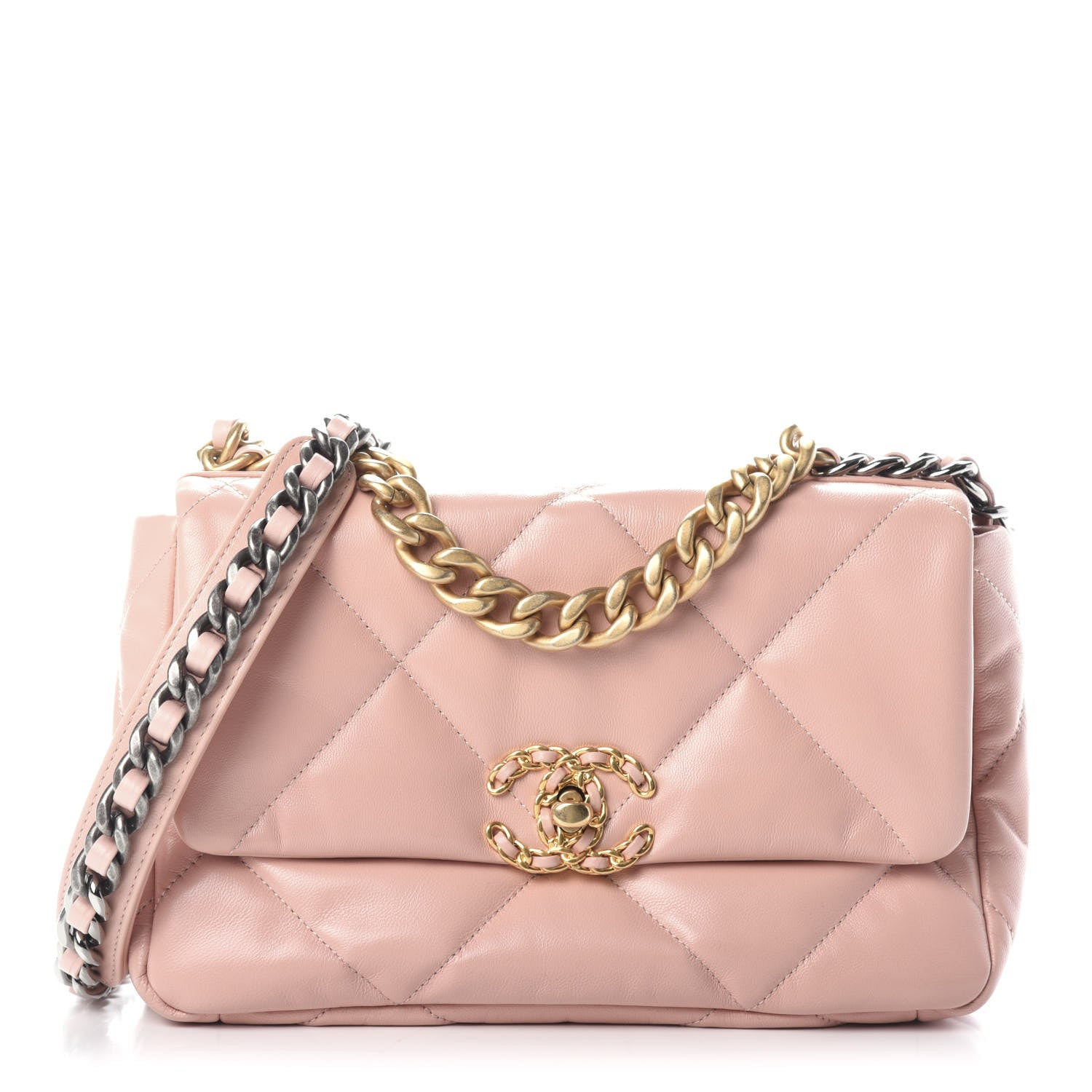 Chanel Goatskin Quilted Medium 19 Flap Light Pink 1 of 9
