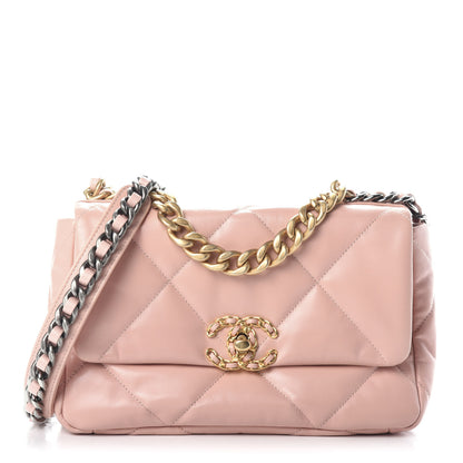 Chanel Goatskin Quilted Medium 19 Flap Light Pink 1 of 9