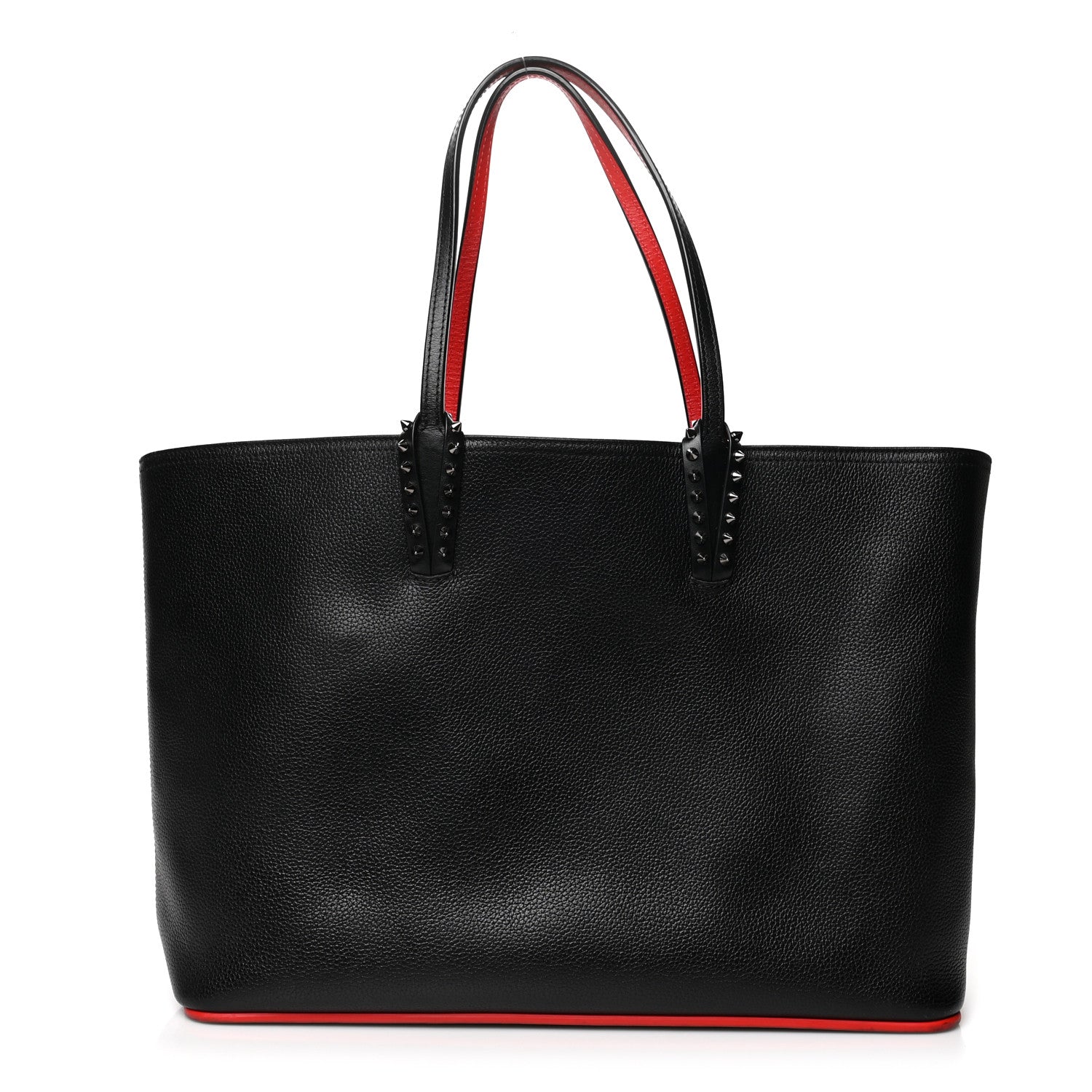 Christian Louboutin Calfskin Spikes East West Cabata Tote Black 3 of 9
