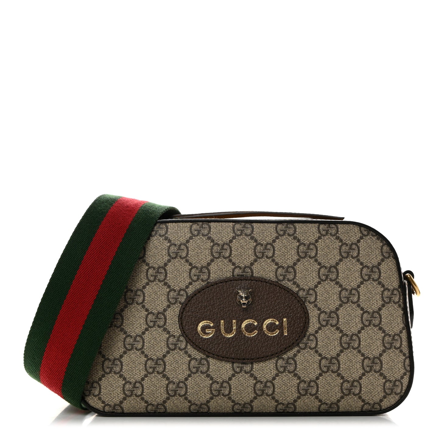 GG Supreme Monogram Web Neo Vintage Shoulder Bag Beige New Acero Crop