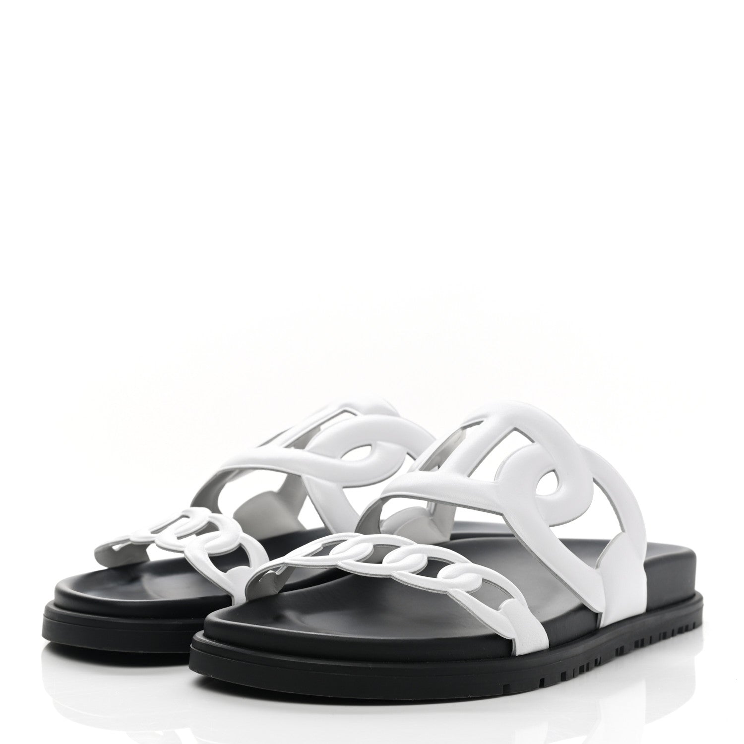Hermes Nappa Womens Extra Sandals 37 White 3 of 9