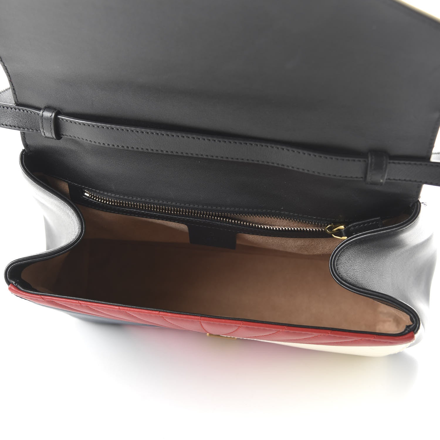 Gucci Calfskin Bamboo Trapuntata Queen Margaret Top Handle Bag Blue Agata Hibiscus Red Mystic White Sugar Pink 9 of 22