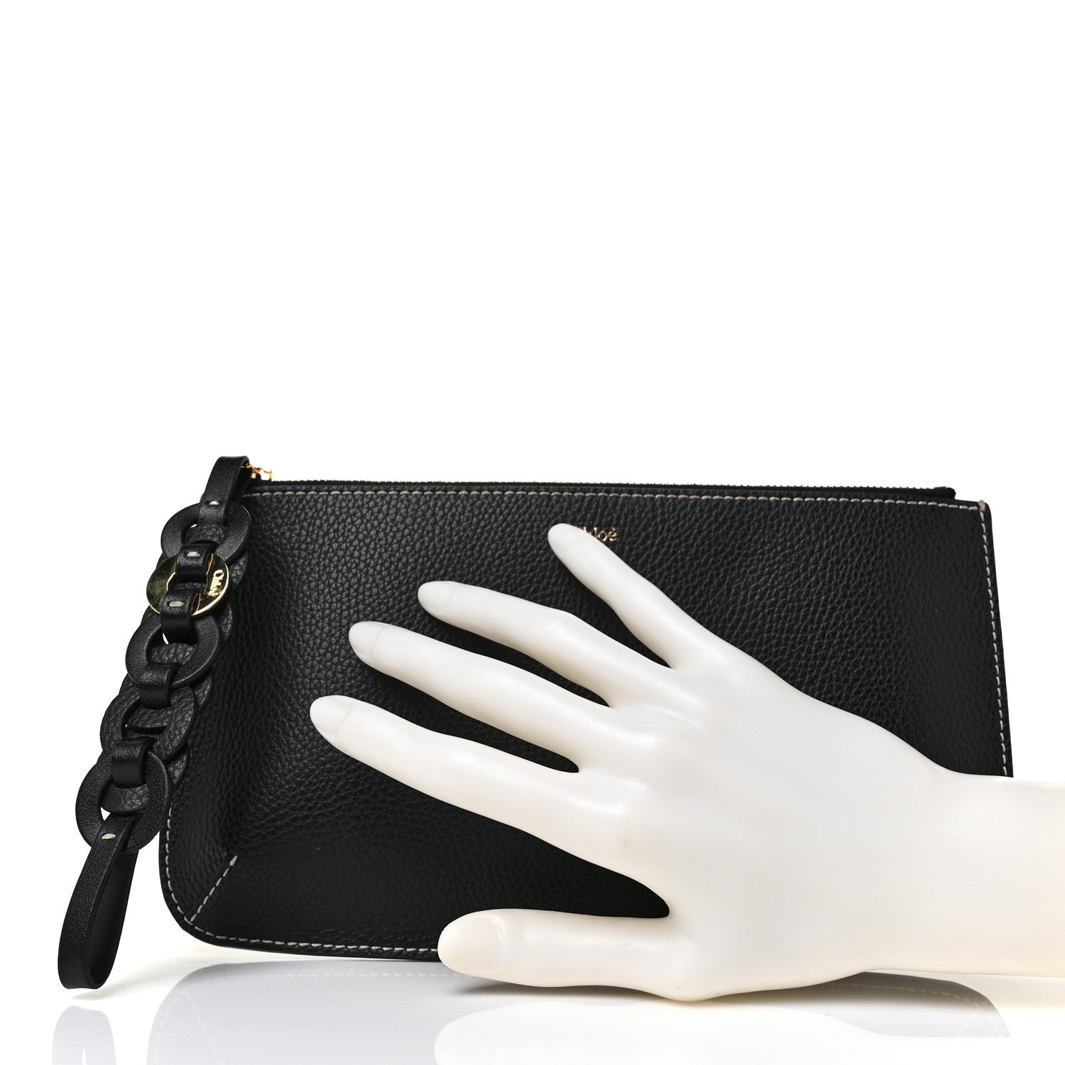 Chloe Grained Calfskin Small Darryl Pouch Black 2 of 7