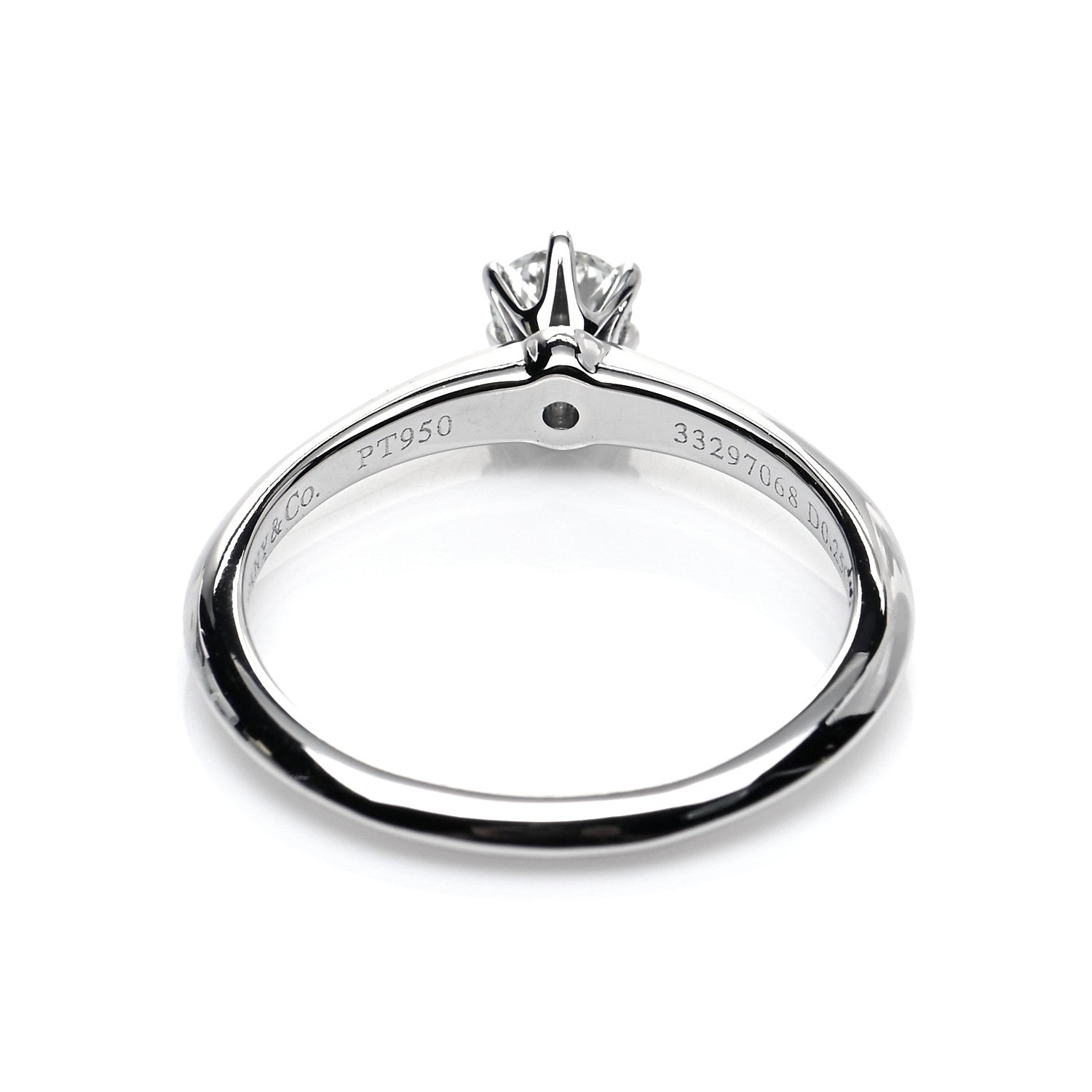 Tiffany Platinum Diamond .25ct Solitaire Engagement Ring 52 6 5 of 7