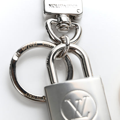 Louis Vuitton BFF Padlock Bag Charm Key Holder Gold Silver 4 of 7