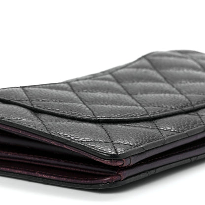 Chanel Caviar Quilted Yen Wallet Black 11 of 14