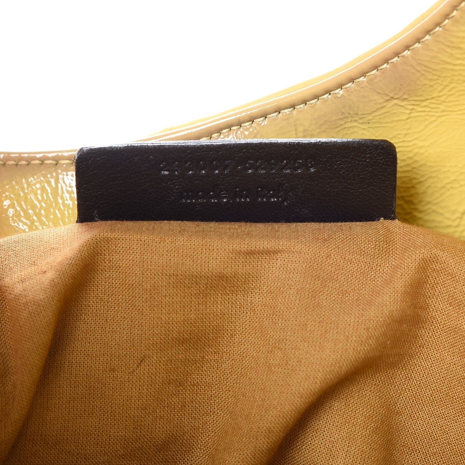 Saint Laurent Patent Belle de Jour Cabas Tote Yellow 7 of 16