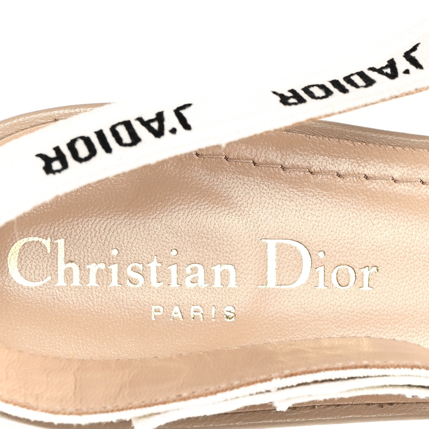 Christian Dior Technical Canvas Ribbon J'Adior Slingback Ballet Flats 40 Powder Nude 8 of 10