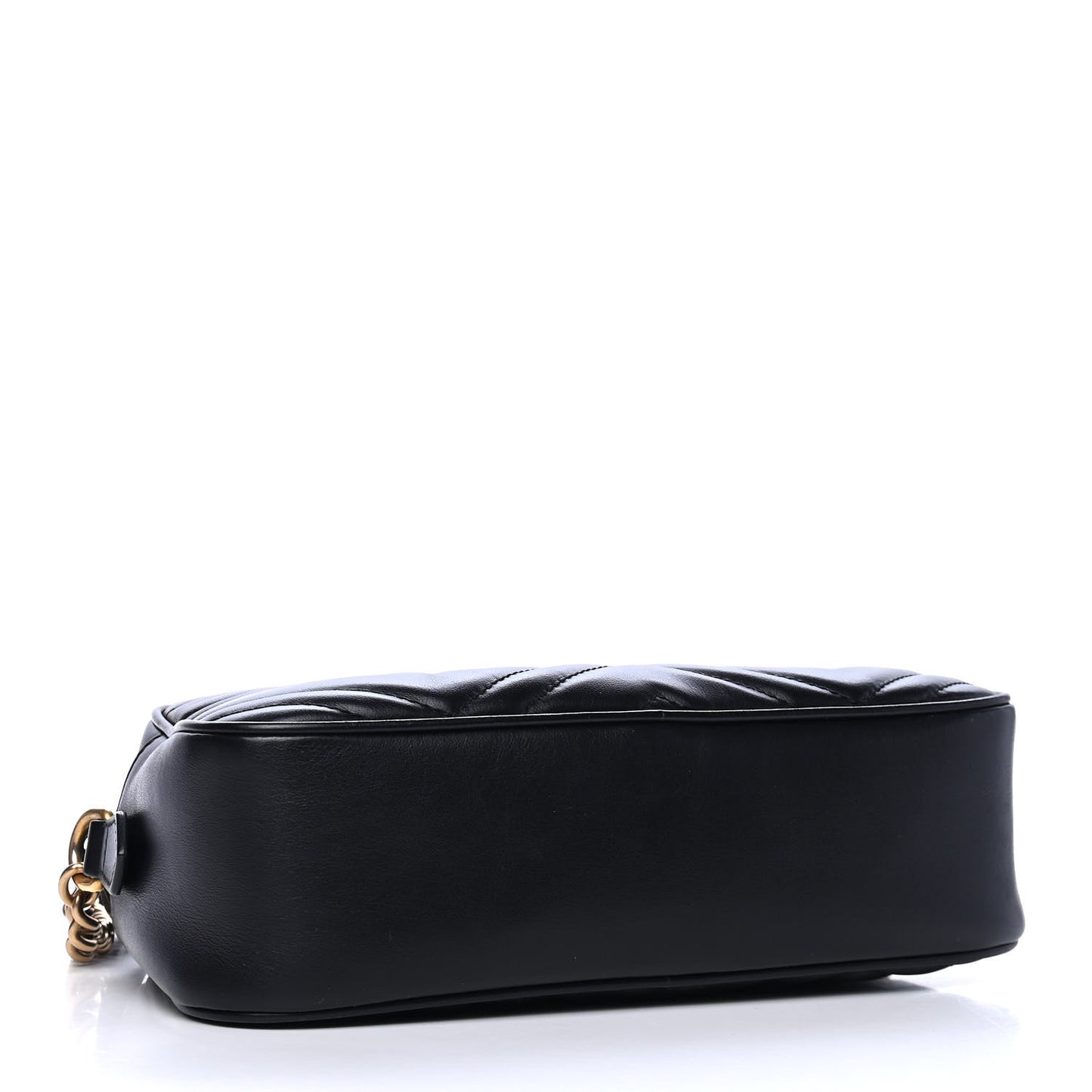 Calfskin Matelasse Small GG Marmont Chain Shoulder Bag Black