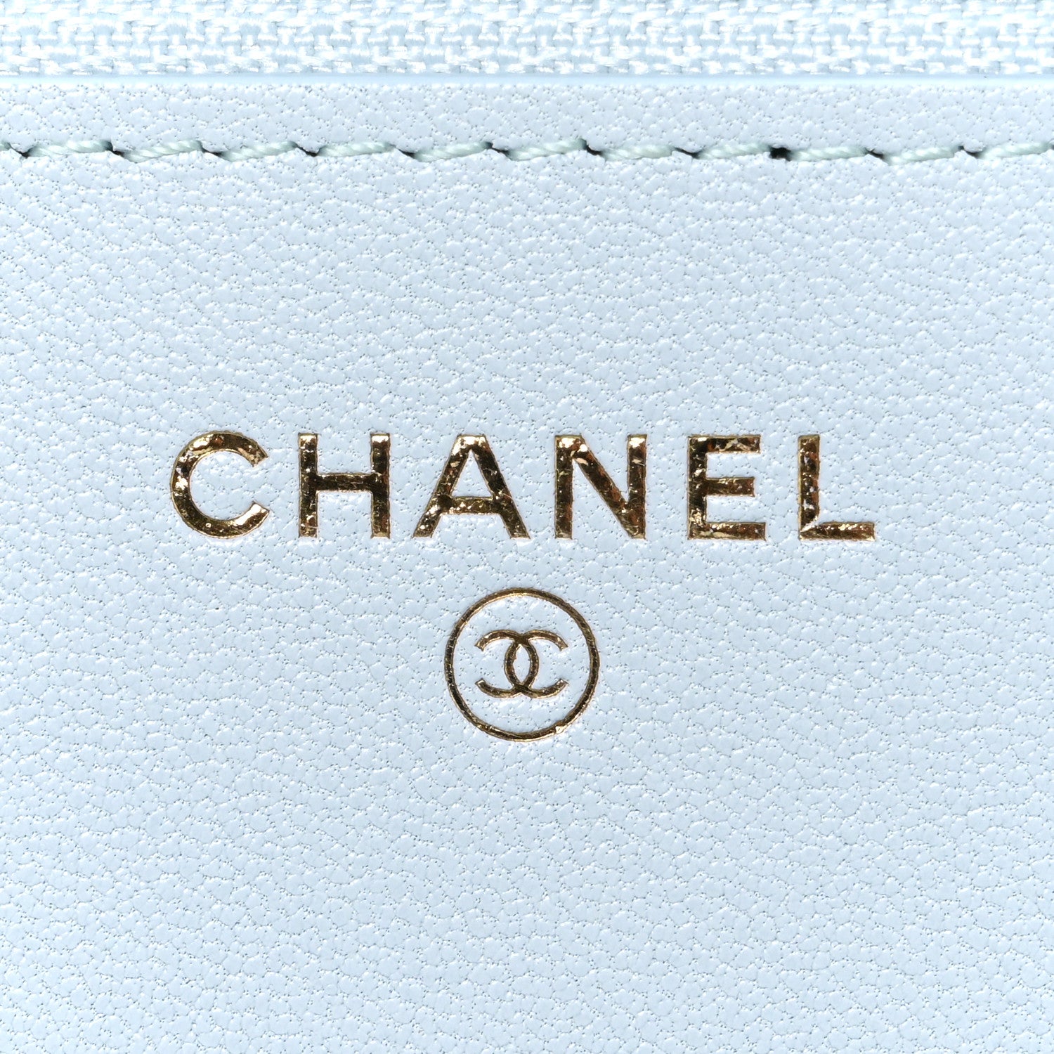 Chanel Lambskin Quilted Chanel 19 Wallet On Chain WOC Light Blue 6 of 11