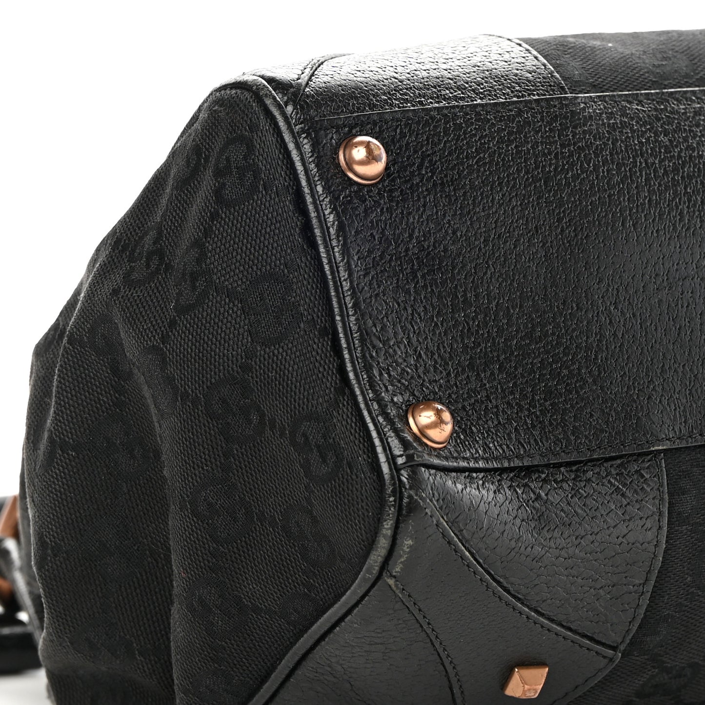 Monogram Calfskin Large Bardot Tote Black