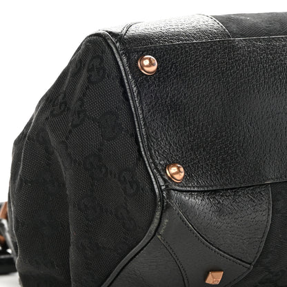 Gucci Monogram Calfskin Large Bardot Tote Black 9 of 15