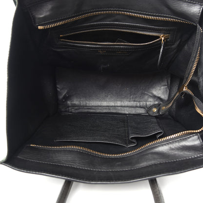Celine Satin Calfskin Mini Bi-Color Luggage Bottle Green Black 5 of 10