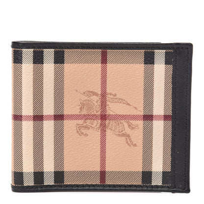 Burberry Haymarket Check Bi-Fold Wallet Chocolate 1 of 8