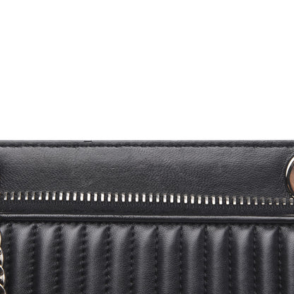 Fendi Shiny Nappa Trapuntata Small DotCom Click Chain Satchel Black 9 of 15