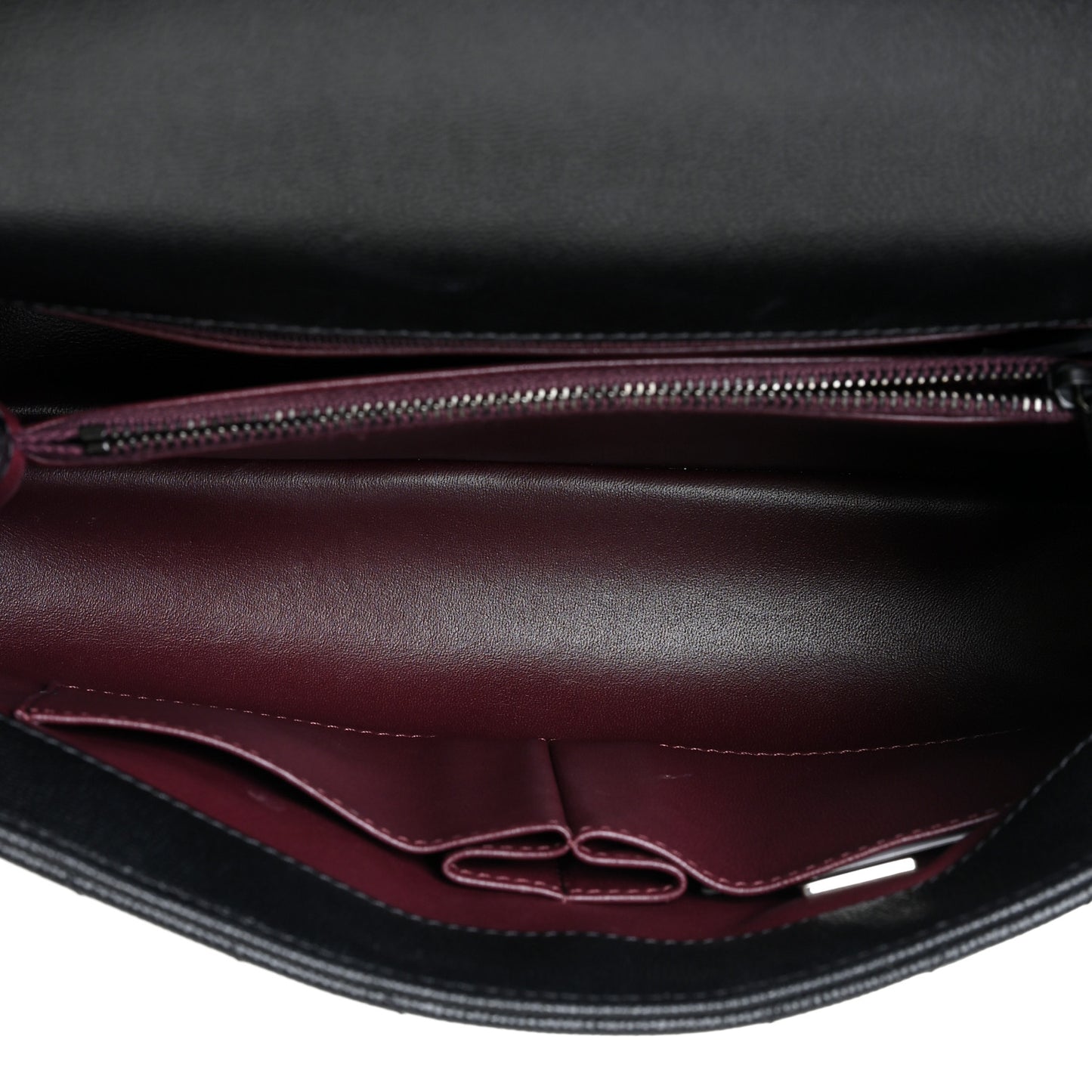 Caviar Chevron Quilted Small Coco Handle Flap So Black