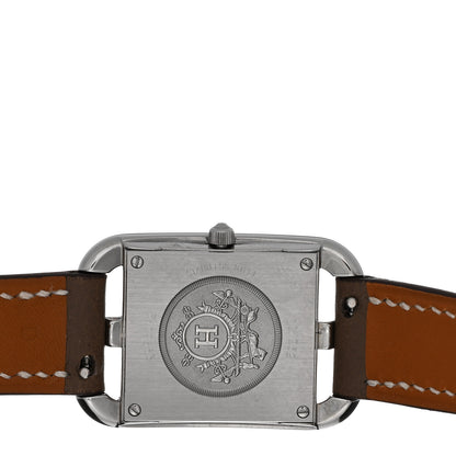 Hermes Stainless Steel Swift Diamond Bezel Mother of Pearl 23mm Cape Cod Quartz Watch Etoupe 4 of 5