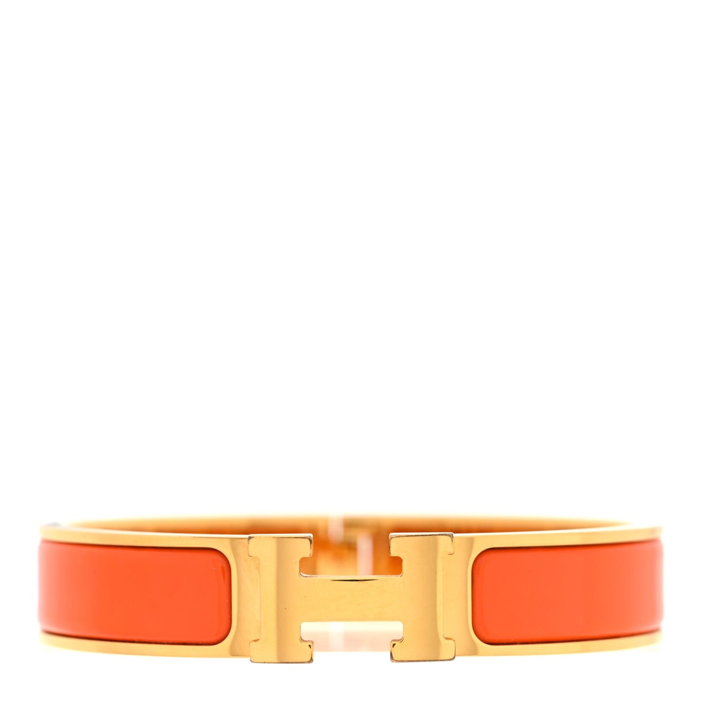 Enamel Narrow Clic Clac H Bracelet PM Orange