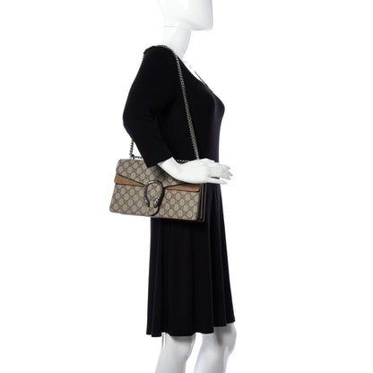 Gucci GG Supreme Monogram Small Dionysus Shoulder Bag Taupe 3 of 21