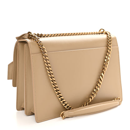 Saint Laurent Calfskin Large Monogram Sunset Dark Beige 2 of 8