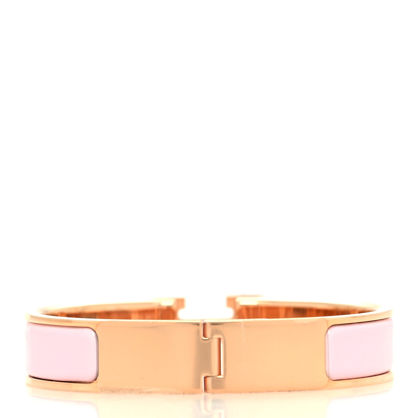 Enamel Narrow Clic Clac H Bracelet PM Rose Dragee