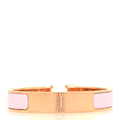 Hermes Enamel Narrow Clic Clac H Bracelet PM Rose Dragee 3 of 5