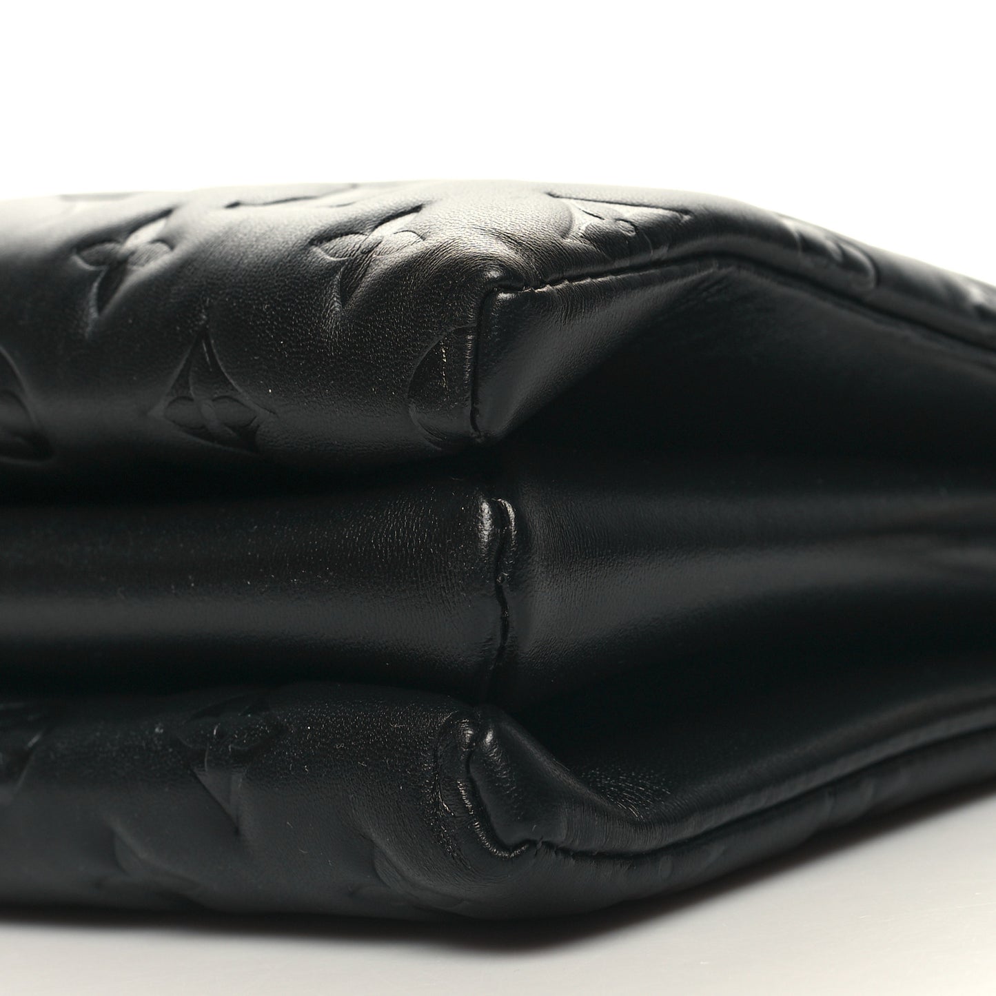 Lambskin Embossed Monogram Coussin PM Black