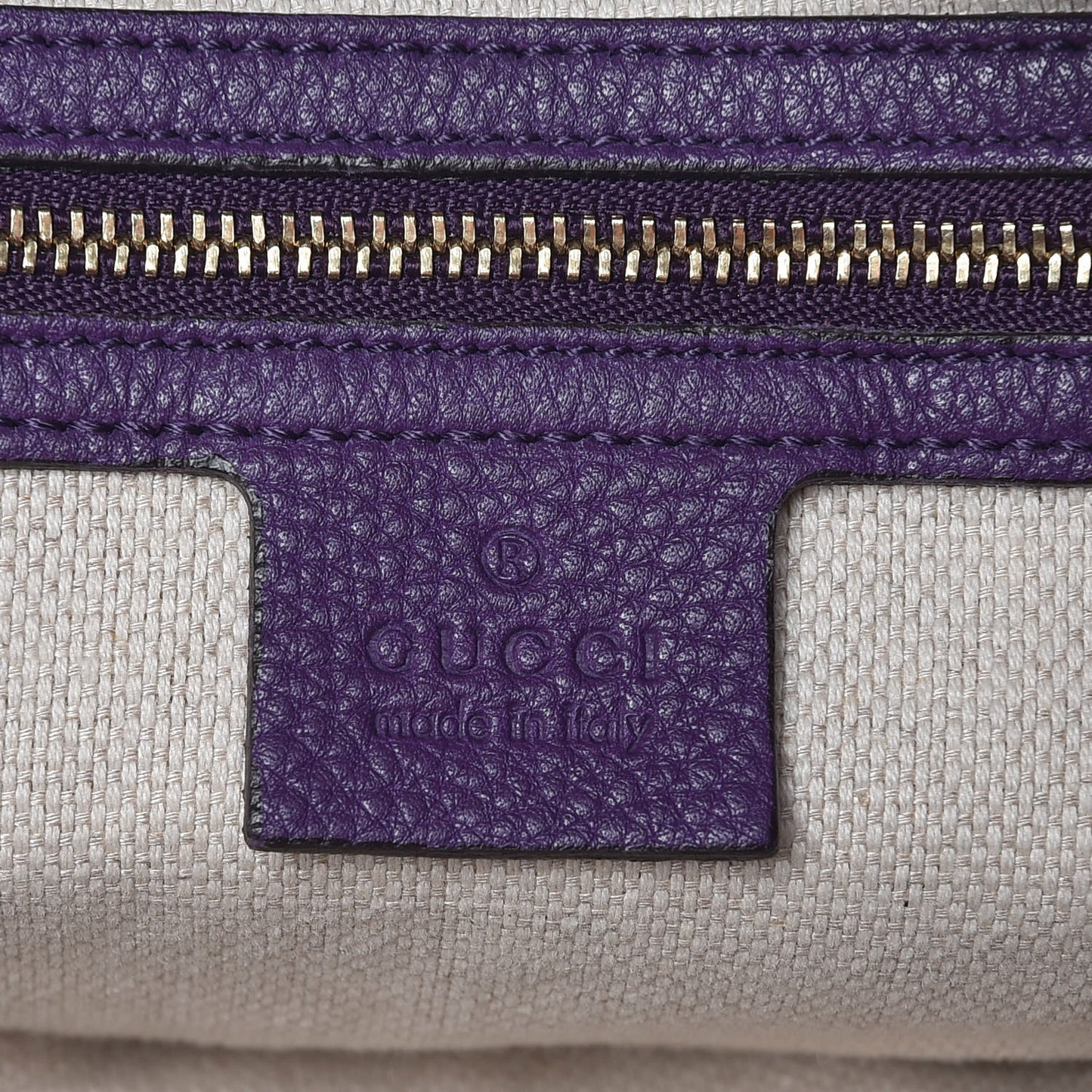 Pebbled Calfskin Soho Hobo Shine Purple