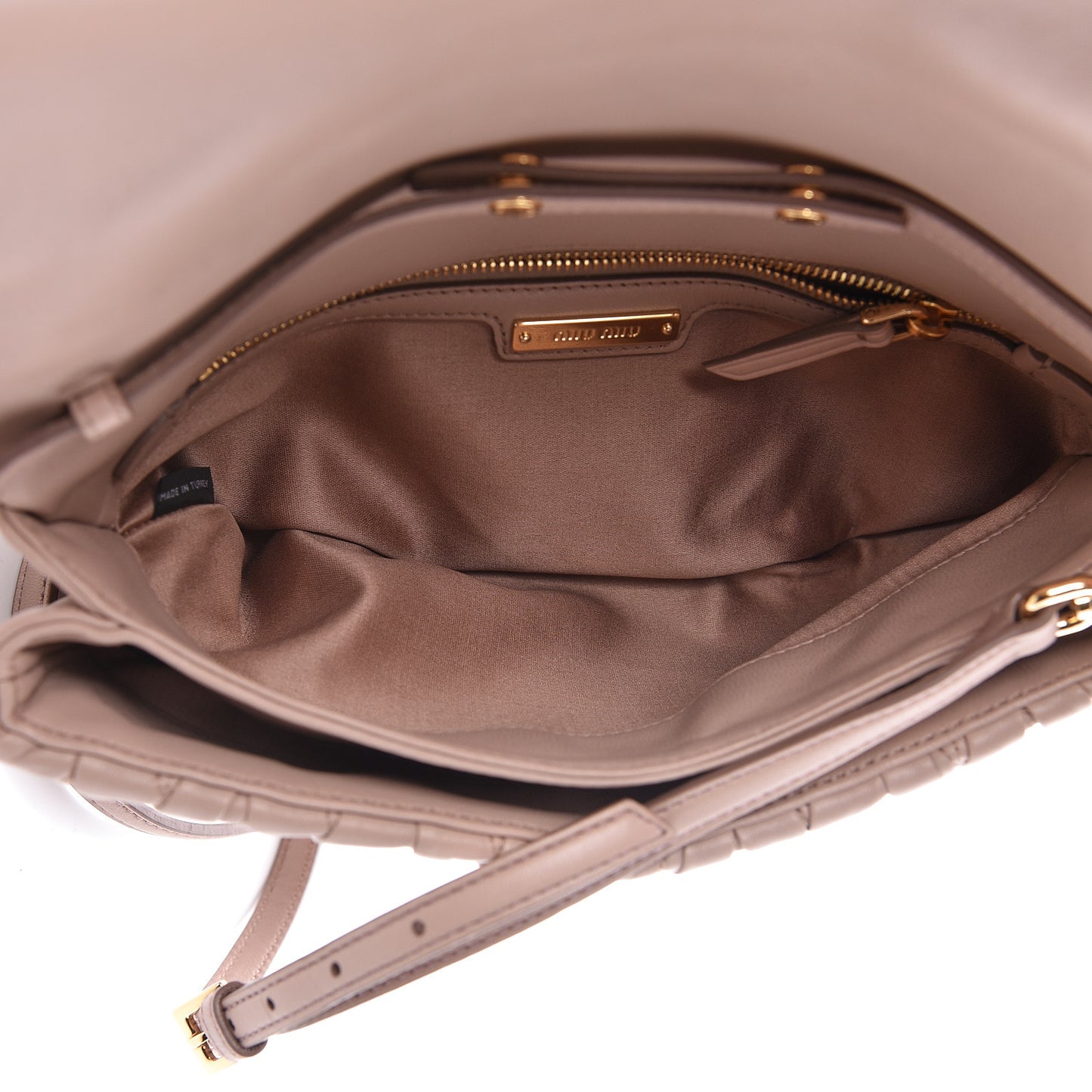 Nappa Matelasse Clutch Cammeo