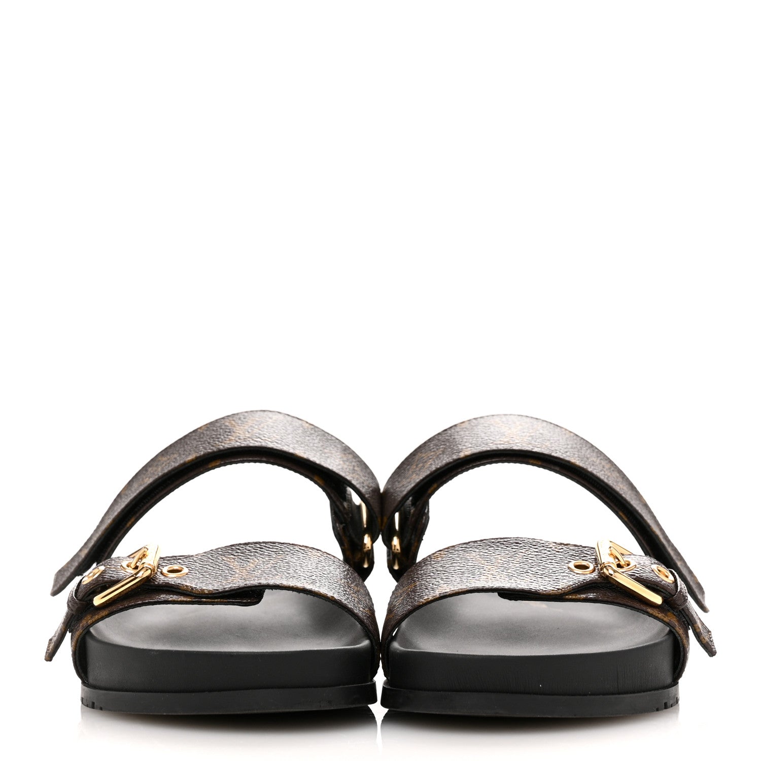 Louis Vuitton Monogram Bom Dia Mule Sandals 39.5 Black 3 of 10