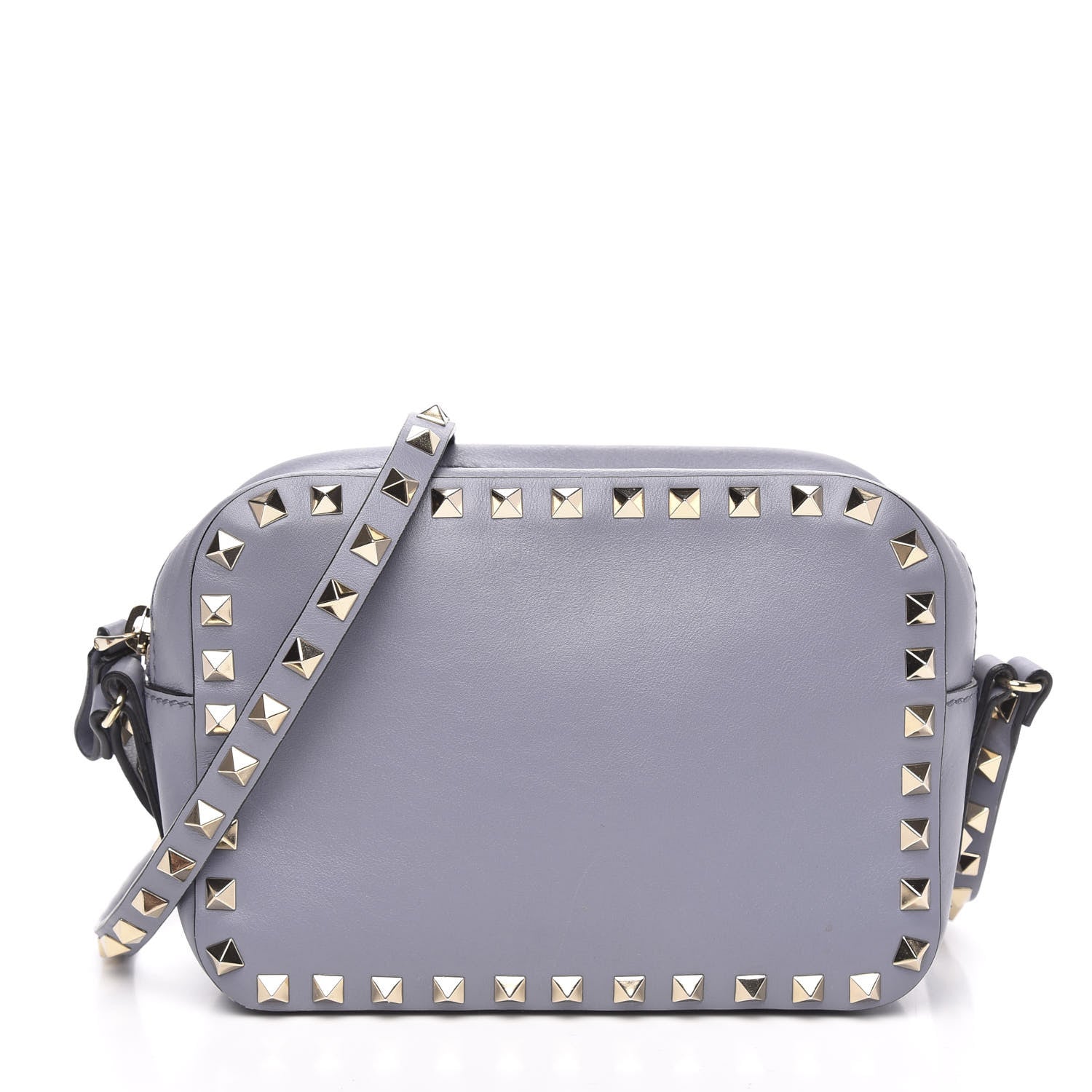 Valentino Garavani Calfskin Rockstud Camera Crossbody Bag London Stone 1 of 10