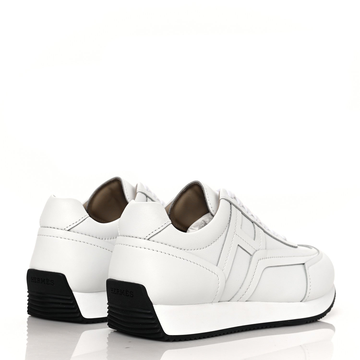 Hermes Calfskin Womens Chris Sneakers 38 White 4 of 9