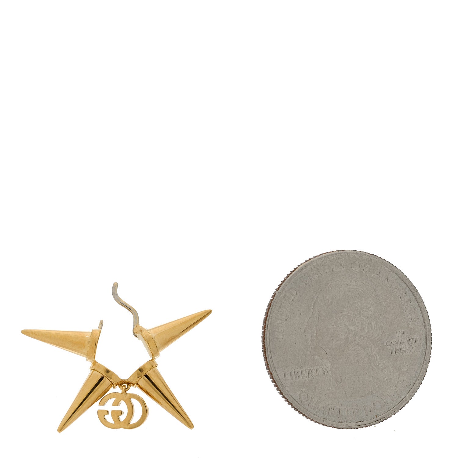 Gucci 18K Yellow Gold G Spike Single Earring 2 of 4