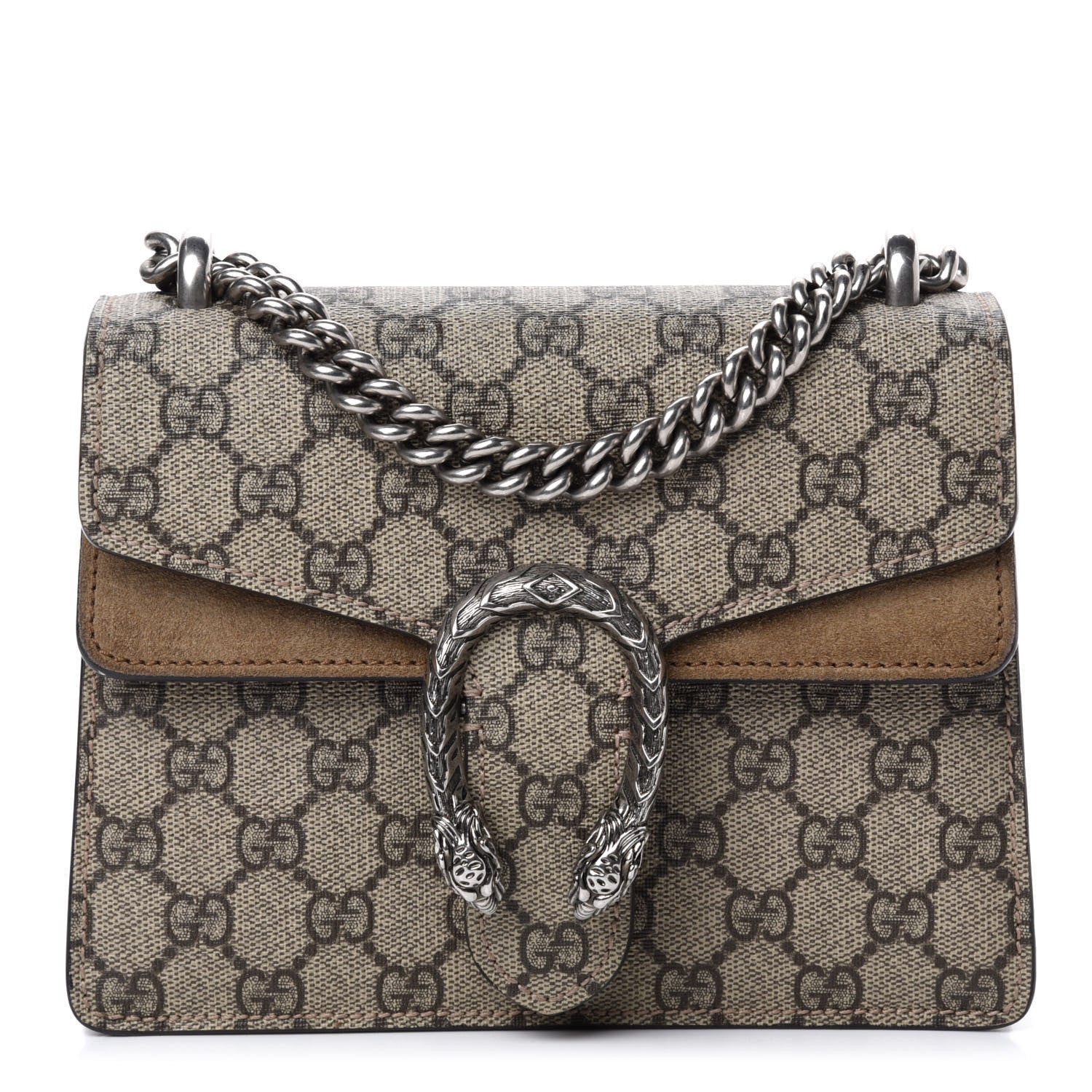 Gucci GG Supreme Monogram Mini Dionysus Shoulder Bag Taupe 1 of 10